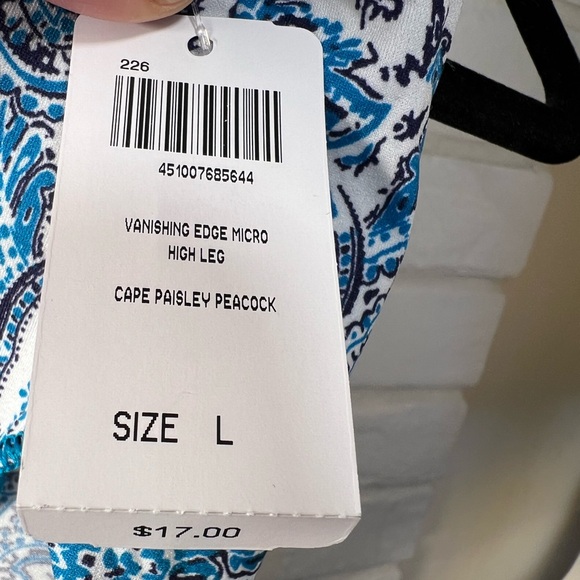 NWT Soma Vanishing Edge Microfiber Panty Underwear High Leg L Cape Paisley #0412 - Picture 7 of 9